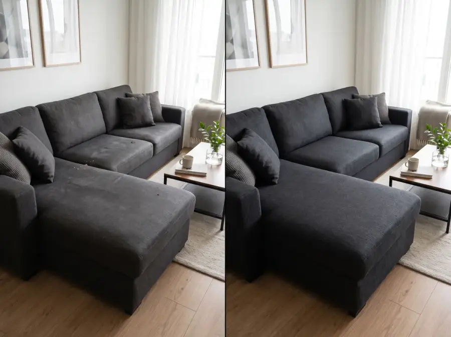 RTP Upholstery before and after cleaning — photo 1