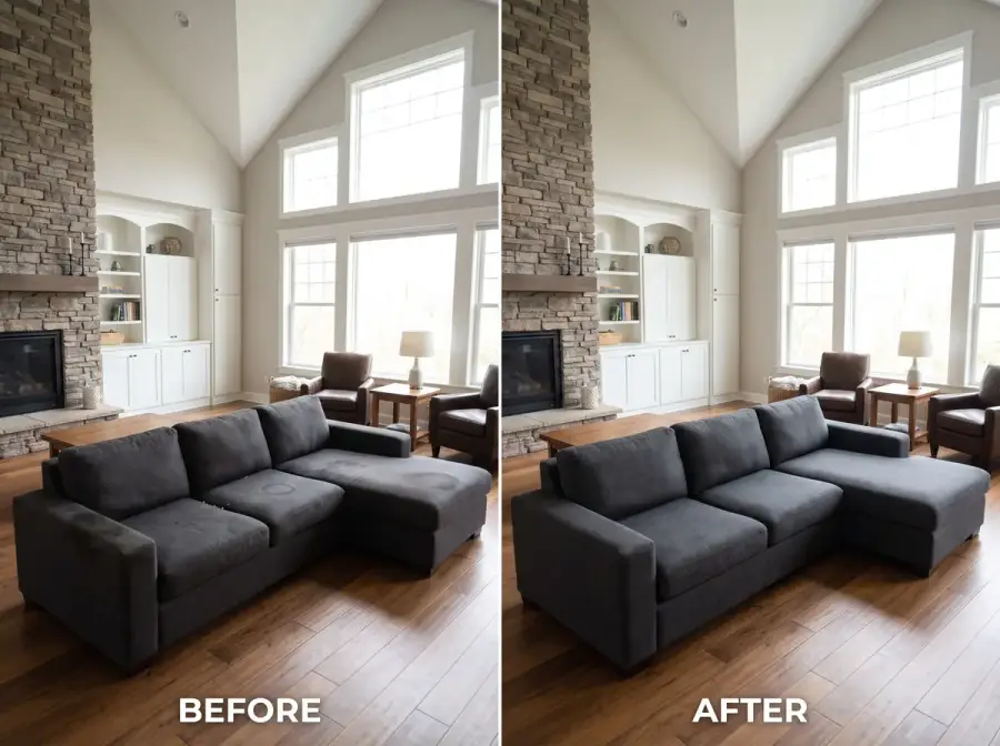 RTP Upholstery before and after cleaning — photo 4