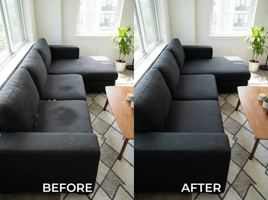 RTP Upholstery before and after cleaning — photo 5