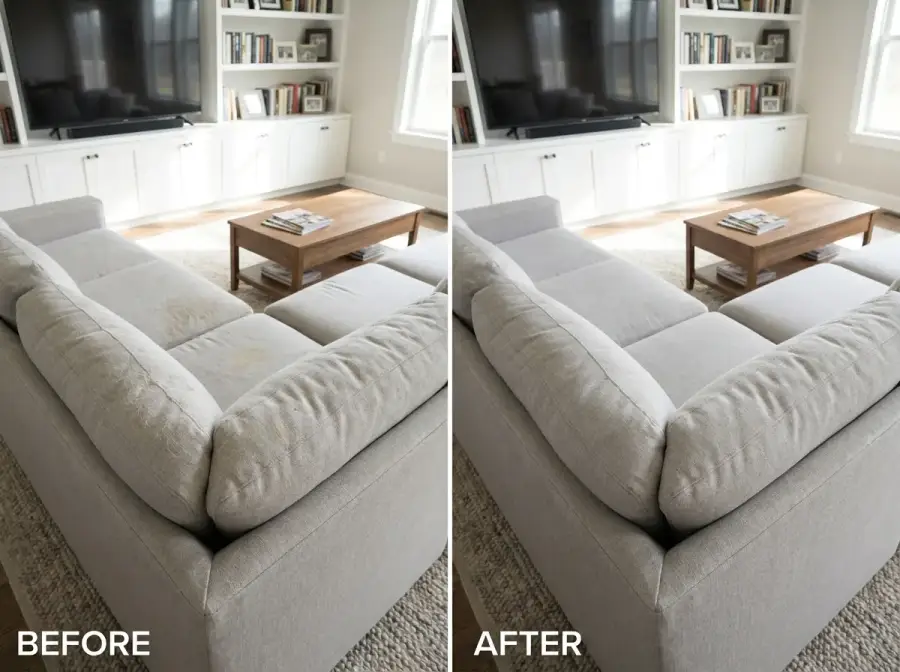 RTP Upholstery before and after cleaning — photo 6